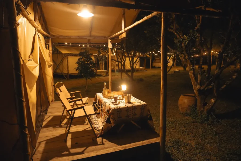 glamping-at-night